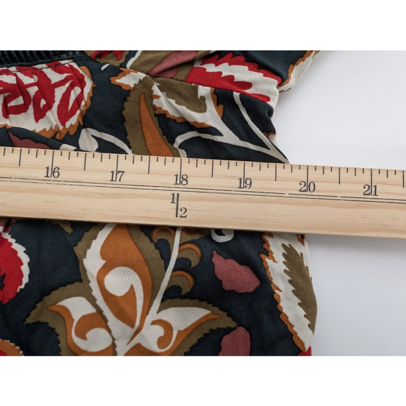 NWT Avara Fulton Floral Top Blouse Multi Color Sz XS Boho Peasant Mixed Print - Picture 11 of 13